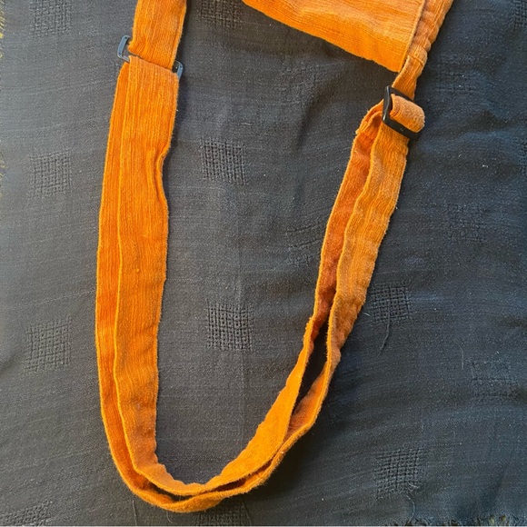 Y2K 100% Cotton made in India’s Burnt Orange crossbody Bag! Bohemian Hippie. New - Picture 12 of 14